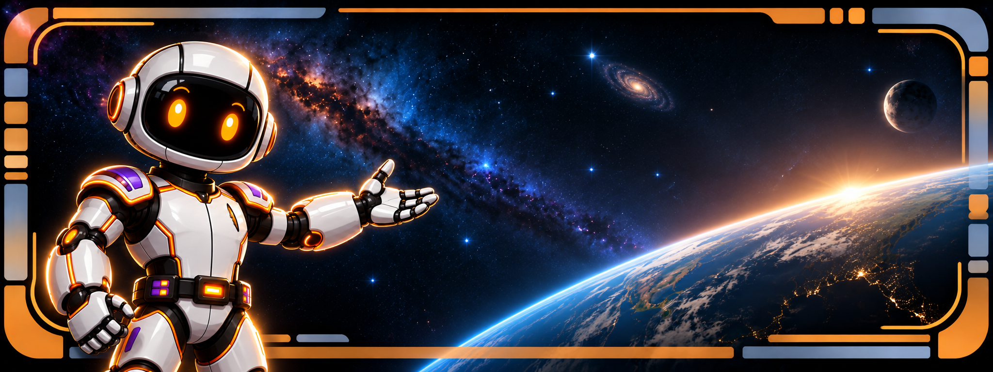 Atlas presenting the LCARS-Prime command interface in space